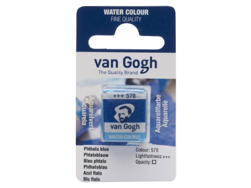 Farba akwarelowa w kostce - Van Gogh - 570 Phthalo Blue