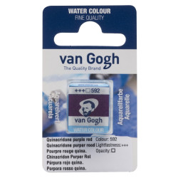 Watercolor pan paint - Van Gogh - 592 Quinacridone Purple Red