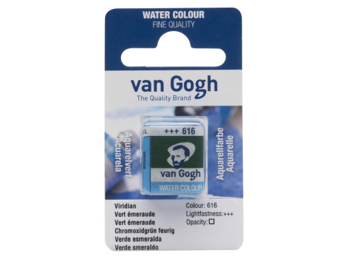 Farba akwarelowa w kostce - Van Gogh - 616 Viridian