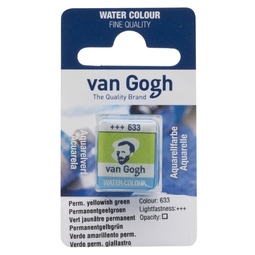 Watercolor pan paint - Van Gogh - Permanent Yellowish Green