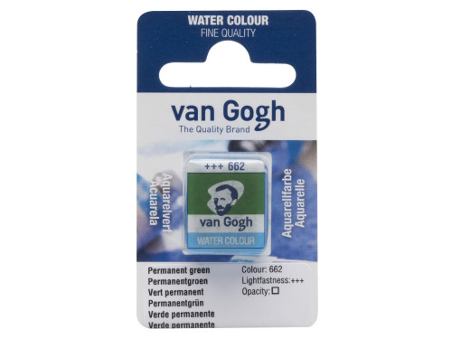 Watercolor pan paint - Van Gogh - 664 Permanent Green