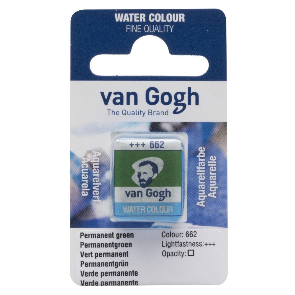 Farba akwarelowa w kostce - Van Gogh - 664 Permanent Green
