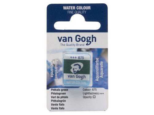 Watercolor pan paint - Van Gogh - 675 Phthalo Green