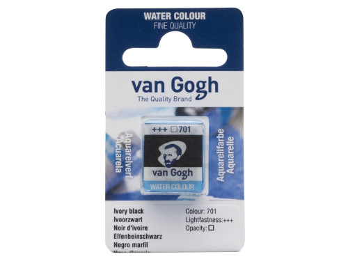 Watercolor pan paint - Van Gogh - 701 Ivory Black