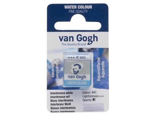 Farba akwarelowa w kostce - Van Gogh - 843 Interference White