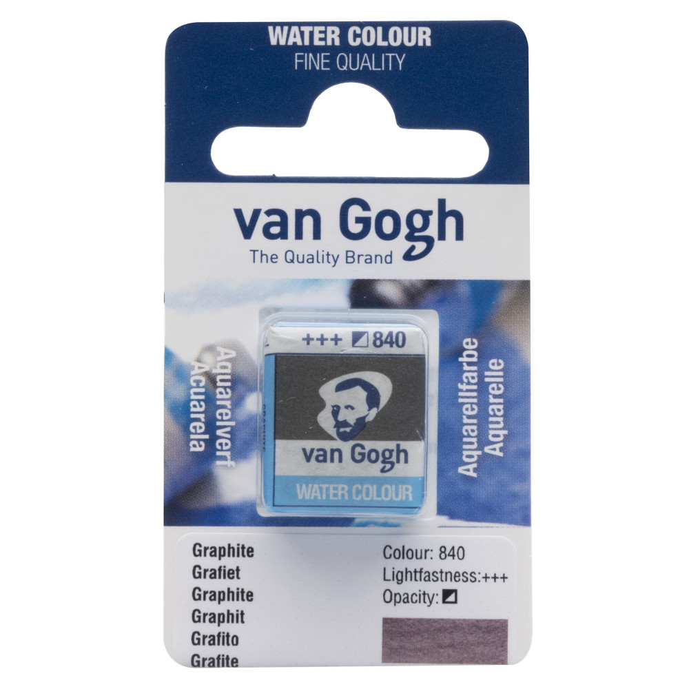 Farba akwarelowa w kostce - Van Gogh - 840 Graphite