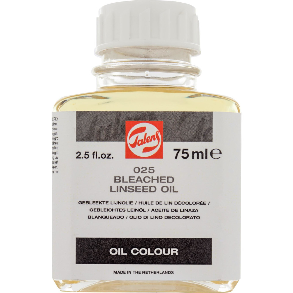 Olej lniany do farb olejnych - Talens - bielony, 75 ml