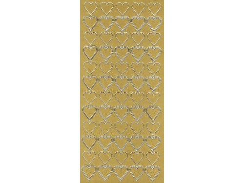 Stickers - Hearts 81 Gold