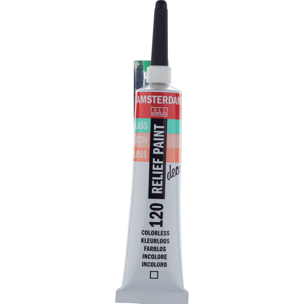 Relief glass paint tube - Amsterdam - Colorless, 20 ml