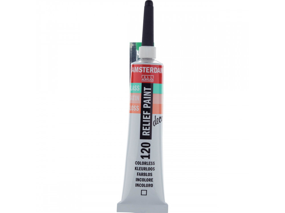 Relief glass paint tube - Amsterdam - Colorless, 20 ml
