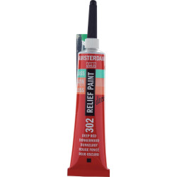 Konturówka do szkła Relief - Amsterdam - Deep Red, 20 ml