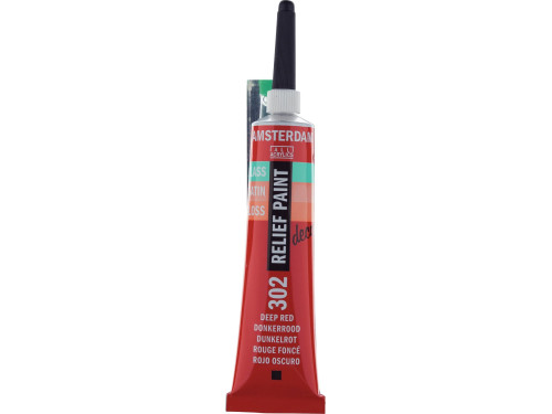 Relief glass paint tube - Amsterdam - Deep Red, 20 ml
