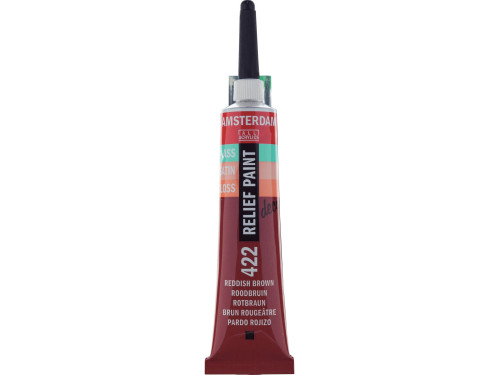 Relief glass paint tube - Amsterdam - Reddish Brown, 20 ml