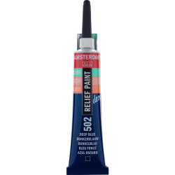 Relief glass paint tube - Amsterdam - Deep Blue, 20 ml