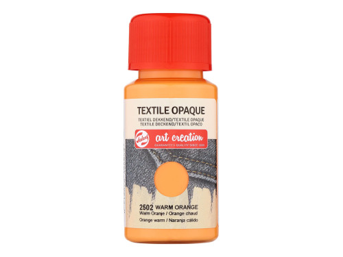 Farba do tkanin ciemnych Textile Opaque - Talens Art Creation - Warm Orange, 50 ml