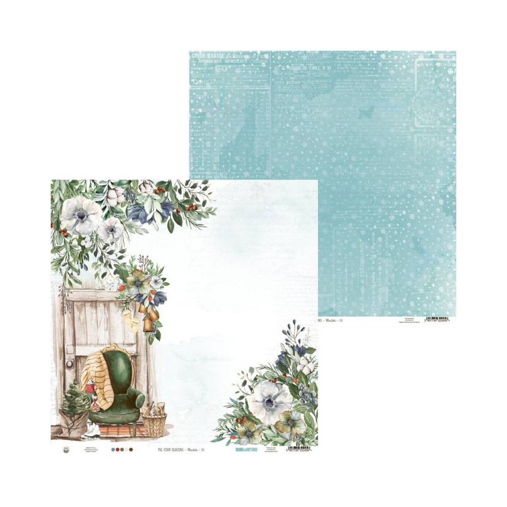 Scrapbooking paper 30,5 x 30,5 cm - Piątek Trzynastego - The Four Seasons Winter 03
