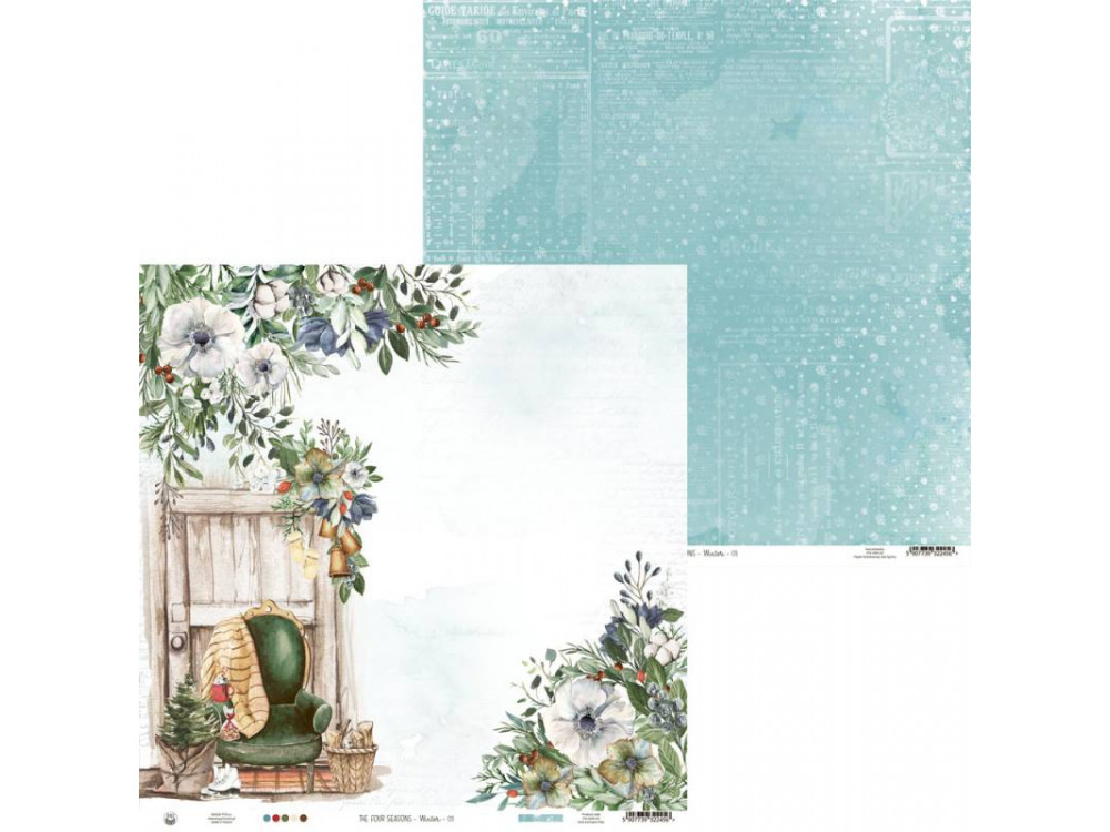 Scrapbooking paper 30,5 x 30,5 cm - Piątek Trzynastego - The Four Seasons Winter 03