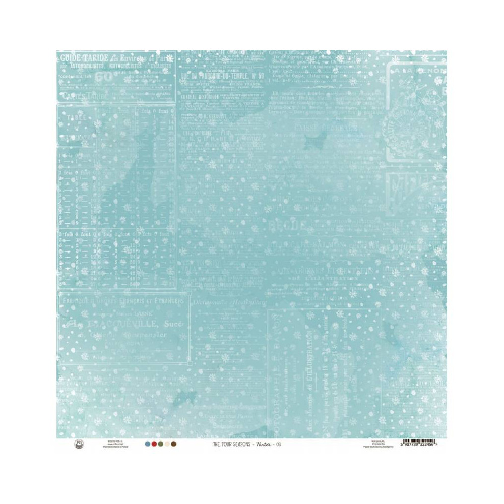 Scrapbooking paper 30,5 x 30,5 cm - Piątek Trzynastego - The Four Seasons Winter 03