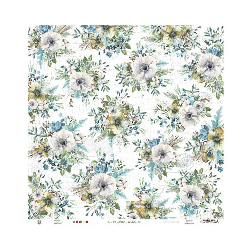 Scrapbooking paper 30,5 x 30,5 cm - Piątek Trzynastego - The Four Seasons Winter 04