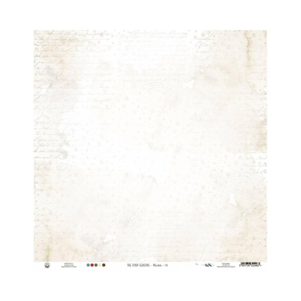 Scrapbooking paper 30,5 x 30,5 cm - Piątek Trzynastego - The Four Seasons Winter 04