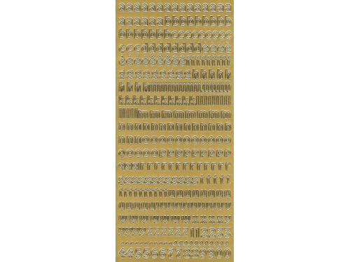 Stickers - Alphabet (lower case)  268 Gold