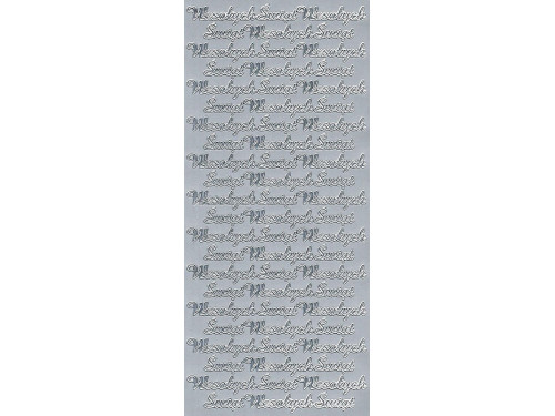 Stickers - Wesołych Świąt 2841 Silver