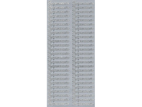 Stickersy, naklejki ażurowe - Zaproszenie, srebrne