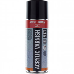 Lakier akrylowy, werniks końcowy w sprayu - Amsterdam - satynowy, 400 ml
