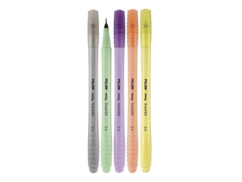 Set of fine-tip fibrepens - Milan - 5 colors