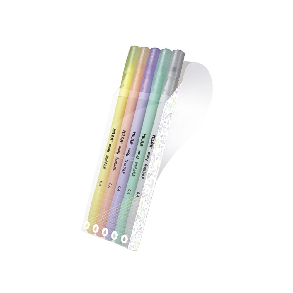 Set of fine-tip fibrepens - Milan - 5 colors