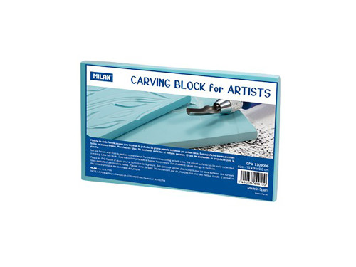 Carving block, engraving plate - Milan - vinyl, 15 x 9 cm