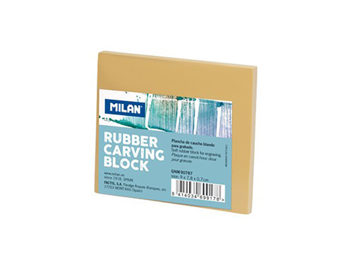 Carving block, engraving plate - Milan - rubber, 30 x 30 cm