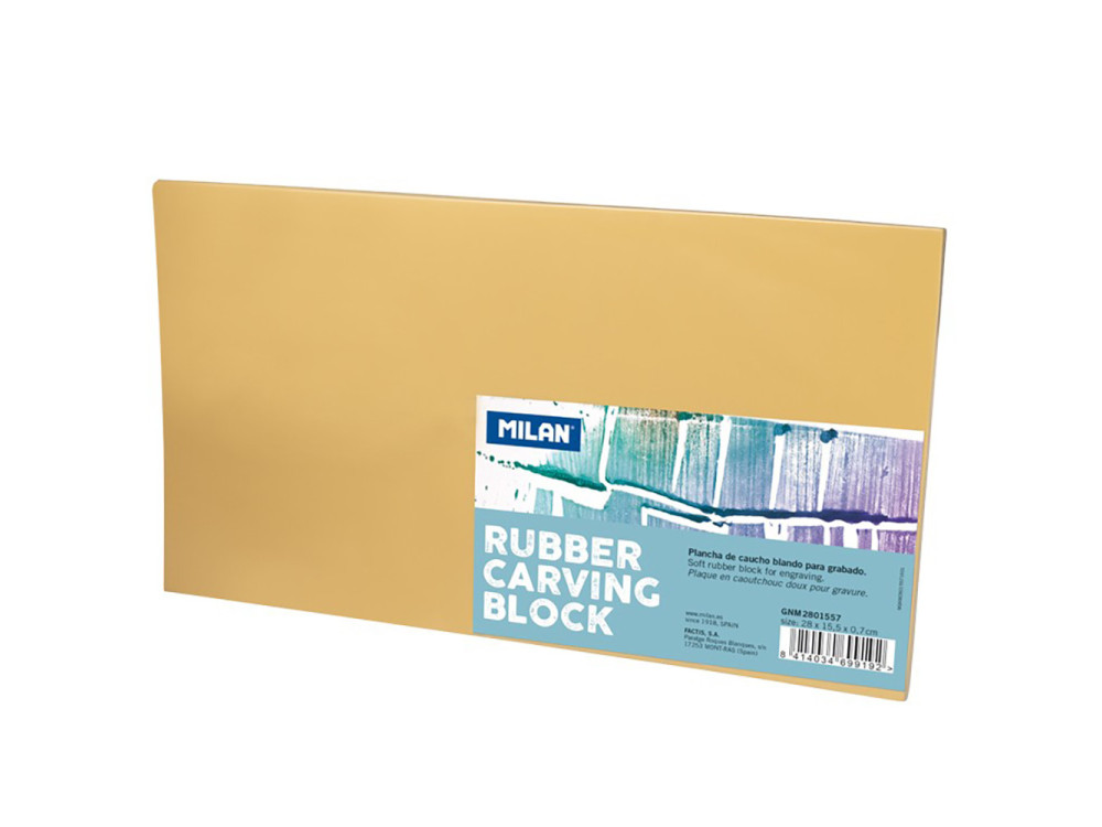 Carving block, engraving plate - Milan - rubber, 28 x 15 cm