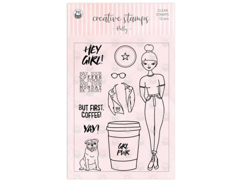 Set of clear stamps - Piątek Trzynastego - Polly, 12 pcs.
