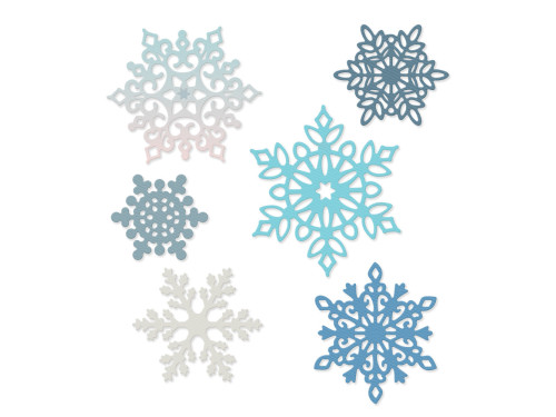 Set of cutting dies - DpCraft - Openwork snowflakes, 6 pcs.