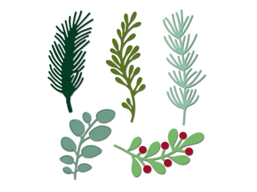 Set of cutting dies - DpCraft - Forest leaves, 5 pcs.