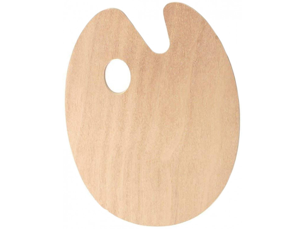 Paint palette, wooden - Renesans - oval, 20 x 30 cm