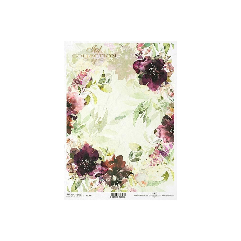 Decoupage paper A4 - ITD Collection - rice, R1750