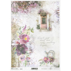 Decoupage paper A4 - ITD Collection - rice, R1748