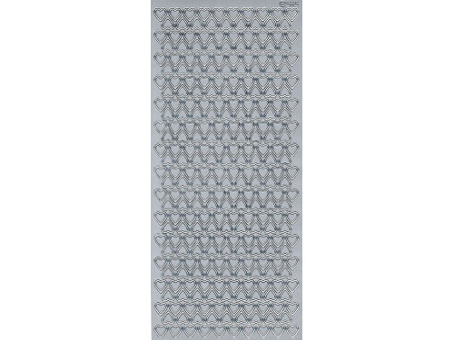 Stickers - Hearts 424 Silver