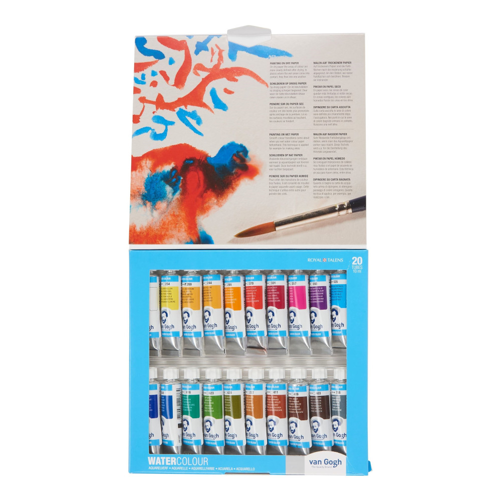 Zestaw farb akwarelowych w tubkach - Van Gogh - 20 kolorów x 10 ml