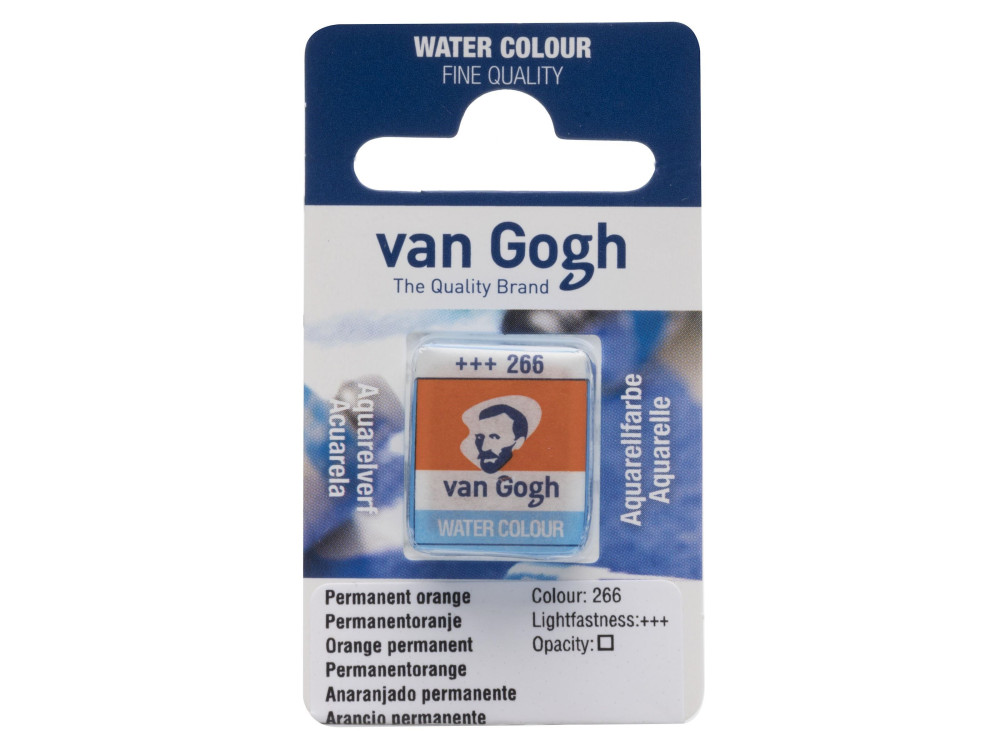 Farba akwarelowa w kostce - Van Gogh - 266 Permanent Orange