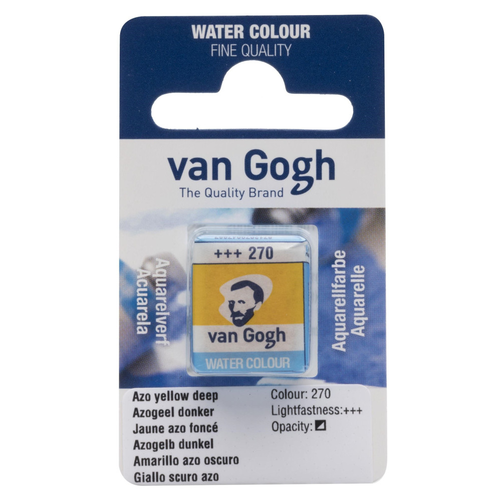 Watercolor pan paint - Van Gogh - Azo Yellow Deep