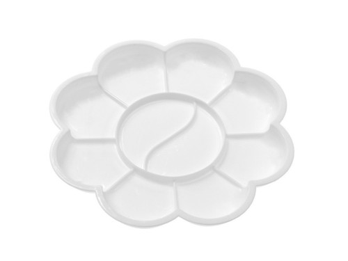 Mini flower paint palette - Simply Crafting - white, 13,5 cm