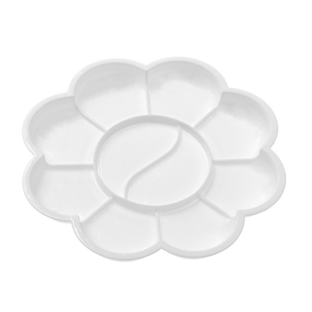 Mini flower paint palette - Simply Crafting - white, 13,5 cm