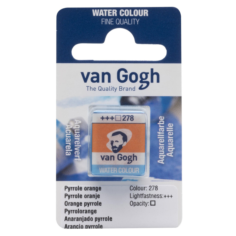 Farba akwarelowa w kostce - Van Gogh - 278 Pyrrole Orange
