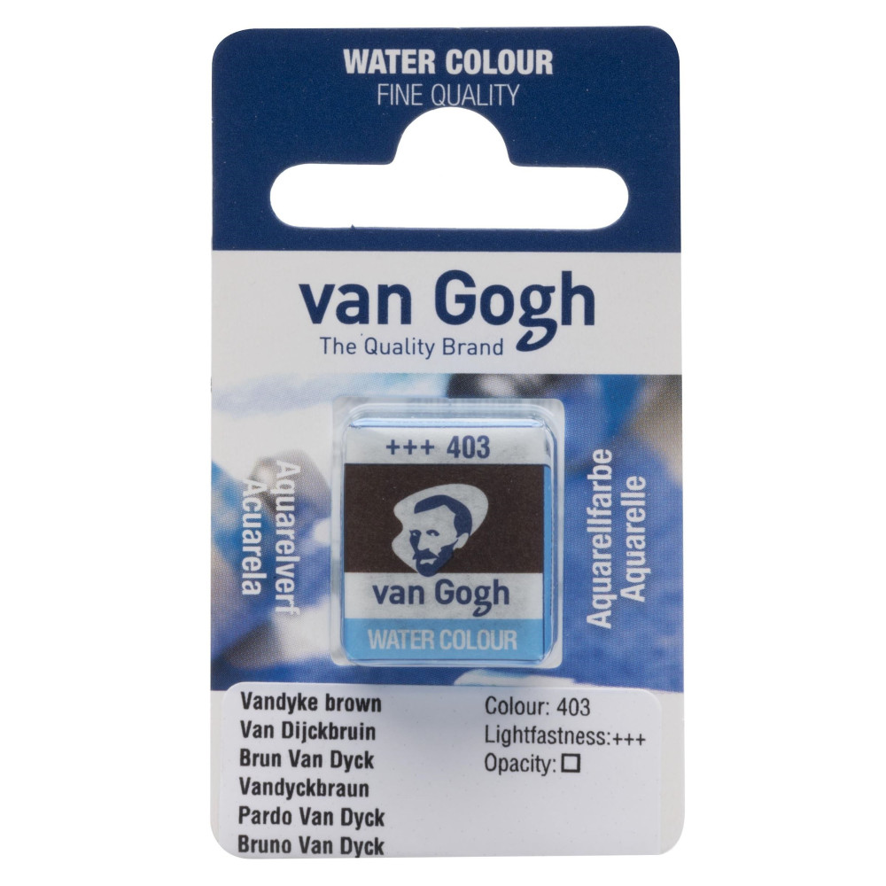 Watercolor pan paint - Van Gogh - Vandyke Brown