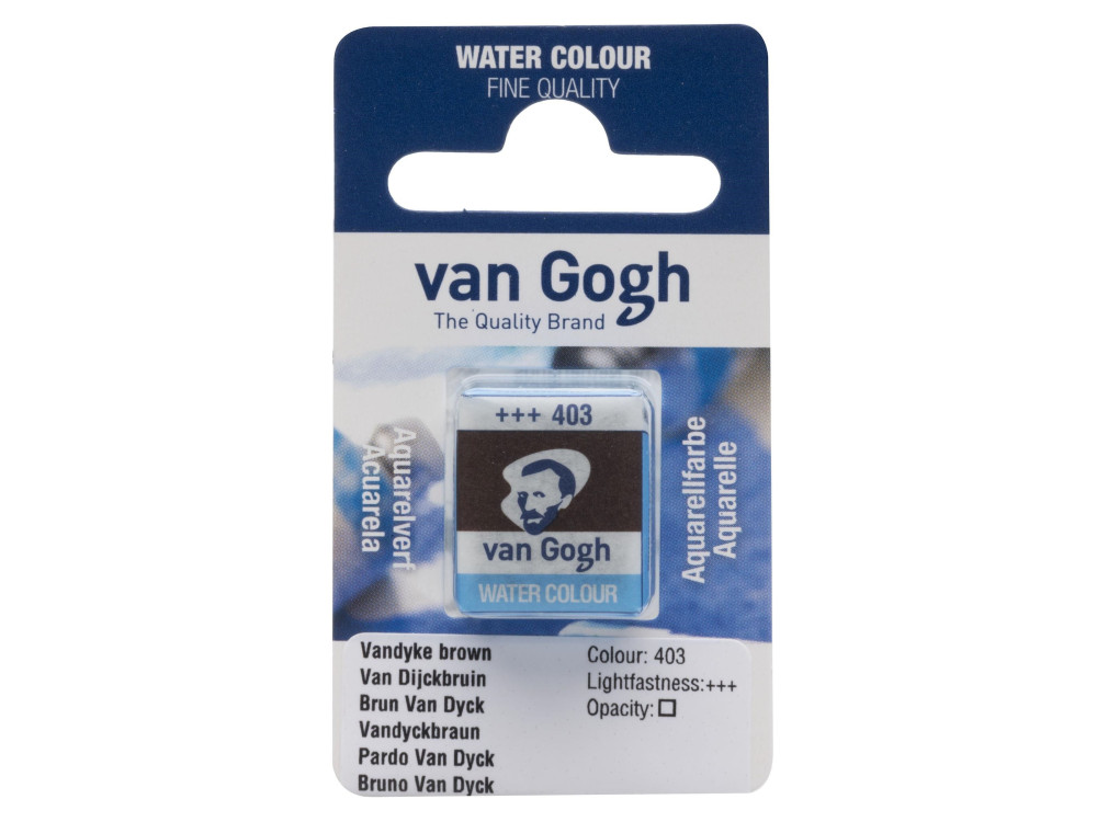 Farba akwarelowa w kostce - Van Gogh - 403 Vandyke Brown
