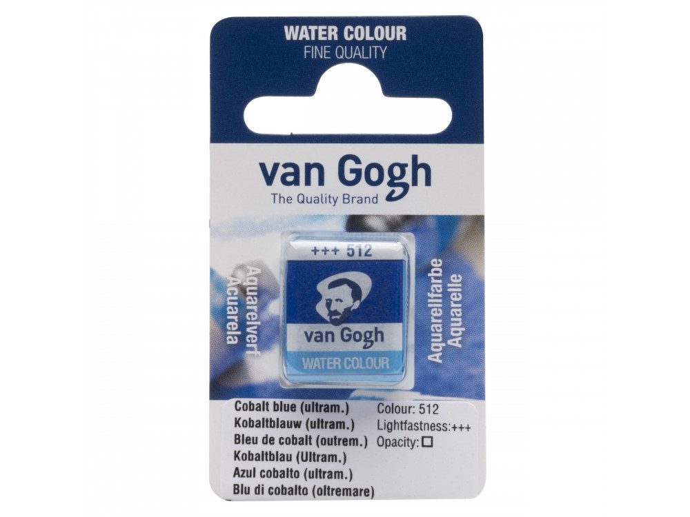 Farba akwarelowa w kostce - Van Gogh - Cobalt Blue Ultramarine