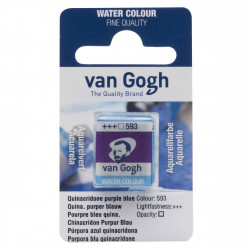 Watercolor pan paint - Van Gogh - Quinacridone Purple Blue